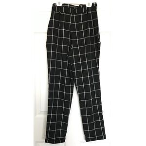 SHEIN Checkered Square Black White Dress Pants XS Business Casual Office Pockets